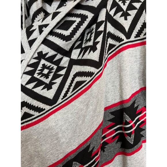 Forever 21 Gray Red and Black Aztec Print Knit Cardigan Sweater - Picture 3 of 5